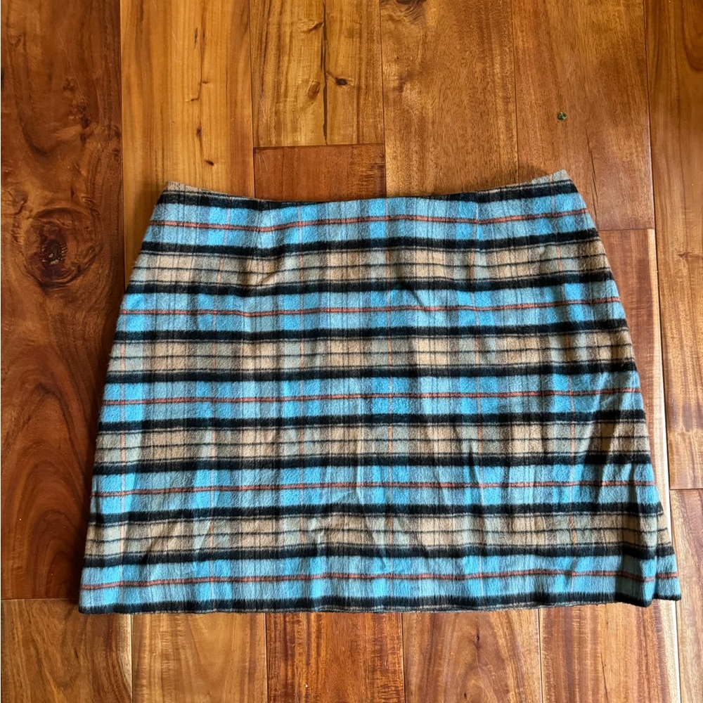 Trina Turk EUC plaid cashmere skirt